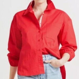NWT Sundry for Evereve Saturday poplin shirt M / L